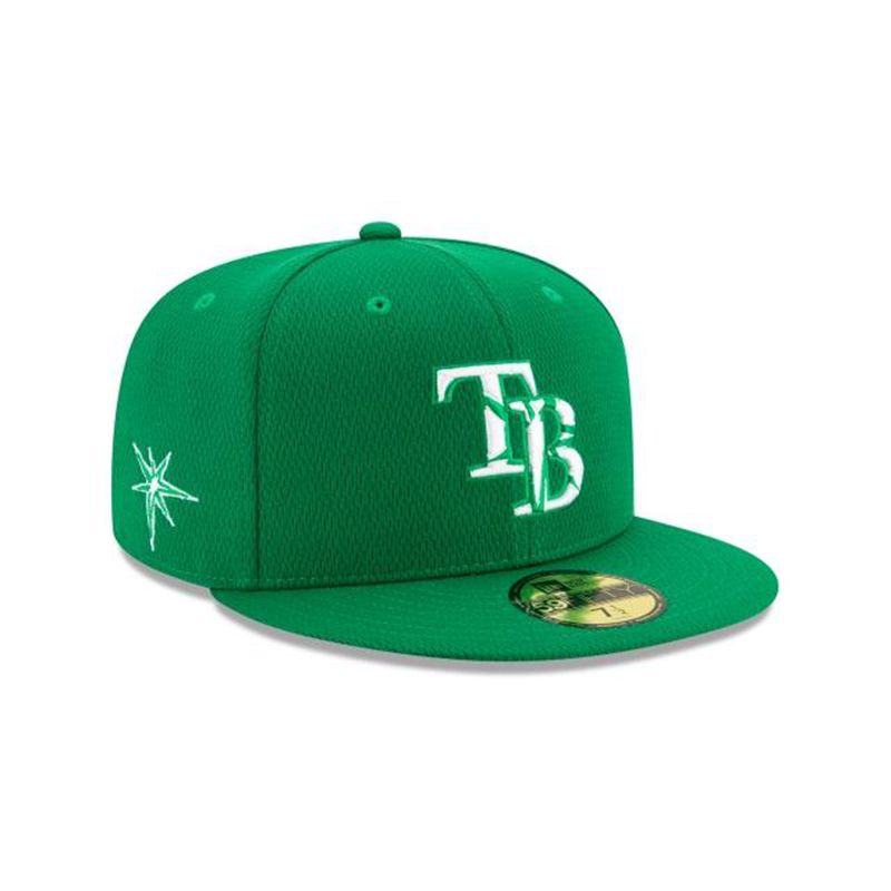 MLB Tampa Bay Rays St Patricks Day 59Fifty Fitted (YEW3137) - Green New Era Caps